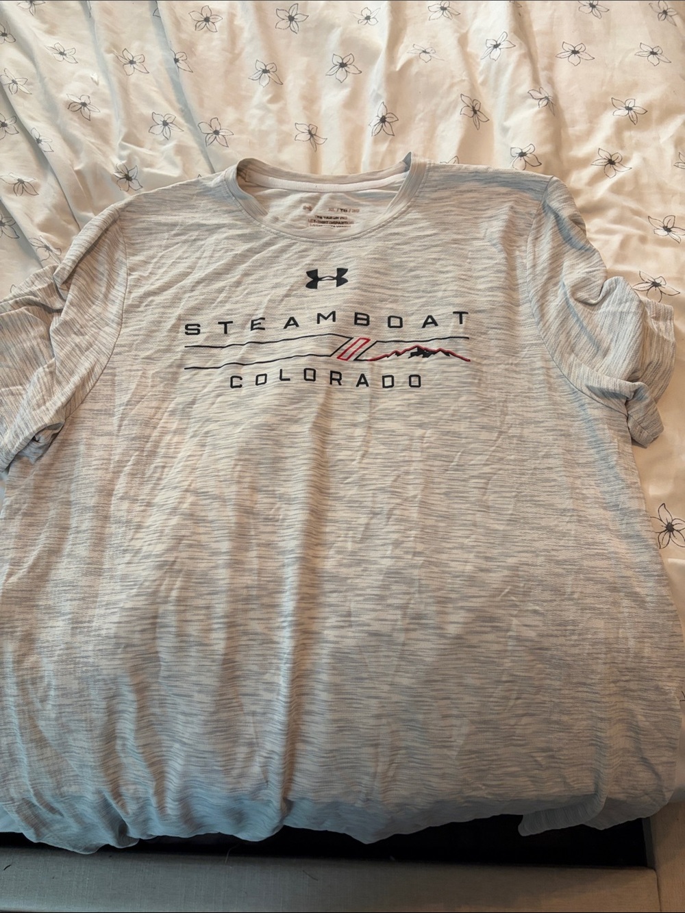 Under Armour Light Gray Steamboat Colorado Graphic Short Sleeve Tee